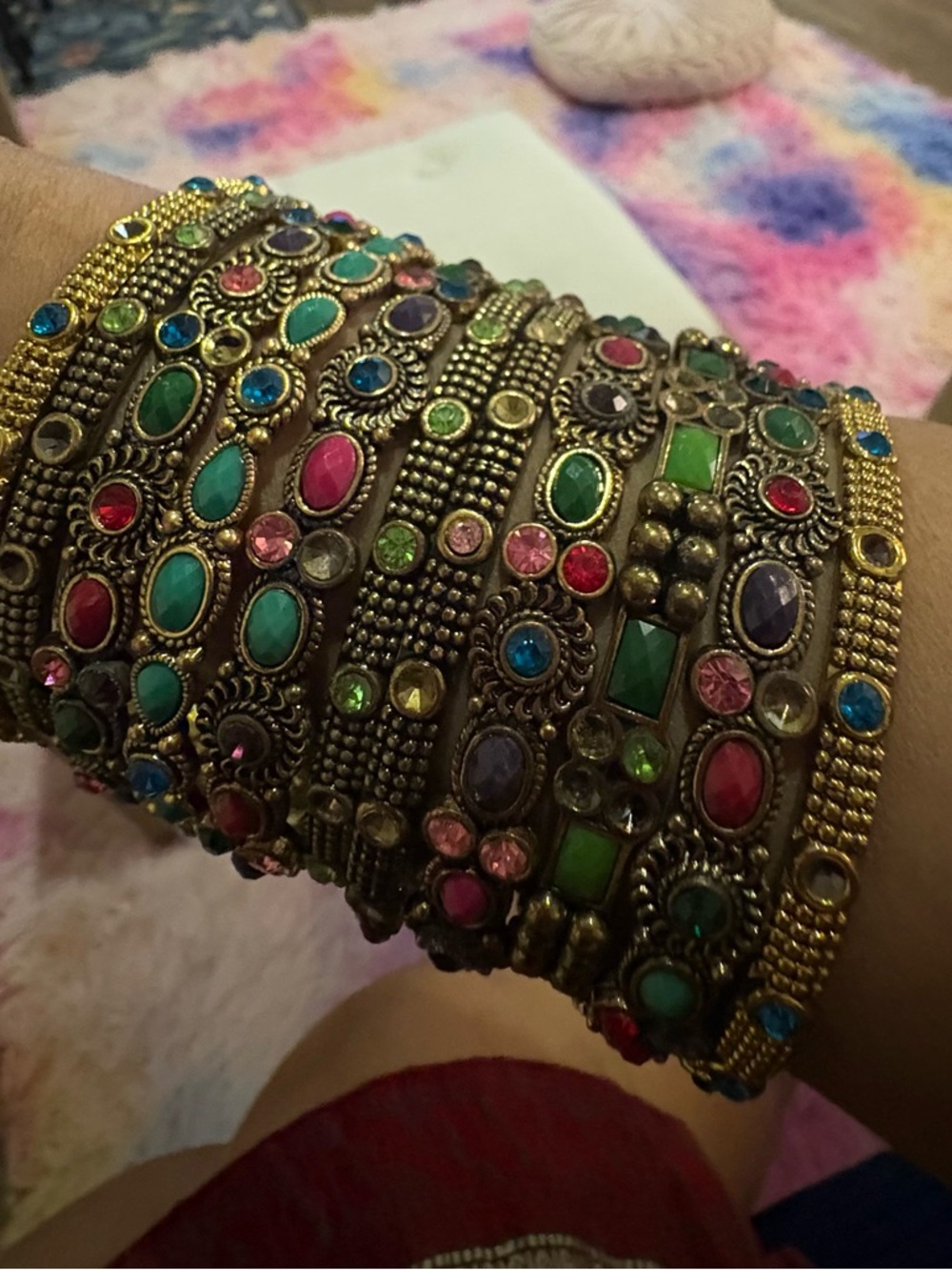 Boho Multicolor Stones Stackable bangles